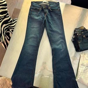 J Brand Dark Blue Jeans. Flare at the bottom. Size 26